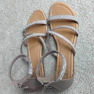 Daisey Fuentes rhinestone strappy sandals